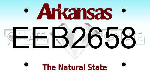 EEB2658 Arkansas License Plate