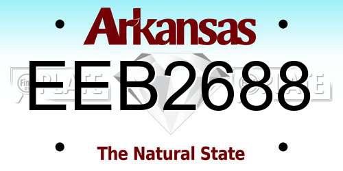 EEB2688 Arkansas License Plate