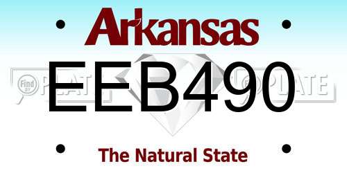EEB490 Arkansas License Plate