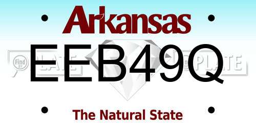 EEB49Q Arkansas License Plate