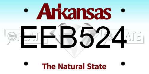 EEB524 Arkansas License Plate