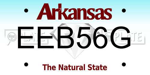 EEB56G Arkansas License Plate