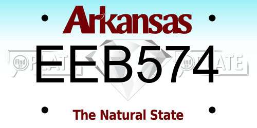 EEB574 Arkansas License Plate