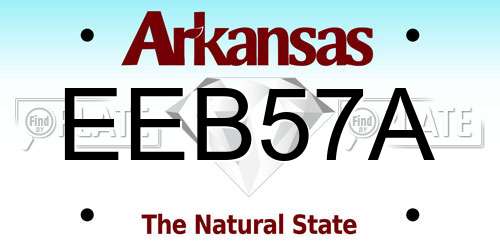 EEB57A Arkansas License Plate