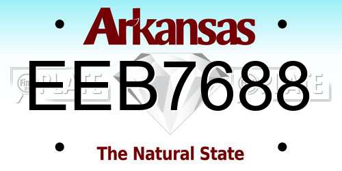 EEB7688 Arkansas License Plate