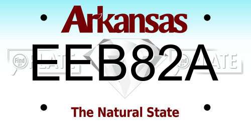 EEB82A Arkansas License Plate