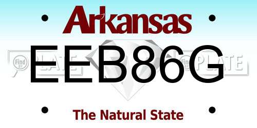 EEB86G Arkansas License Plate