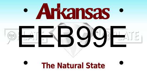 EEB99E Arkansas License Plate