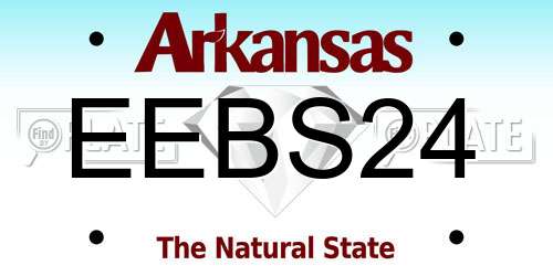 EEBS24 Arkansas License Plate