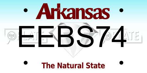 EEBS74 Arkansas License Plate