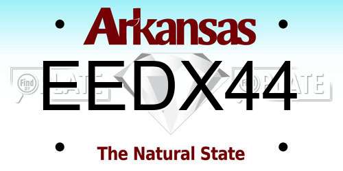 EEDX44 Arkansas License Plate