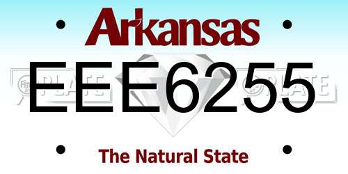 EEE6255 Arkansas License Plate