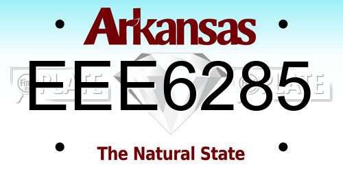EEE6285 Arkansas License Plate