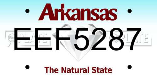 EEF5287 Arkansas License Plate