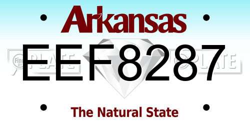 EEF8287 Arkansas License Plate