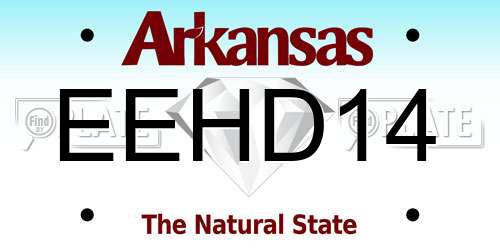 EEHD14 Arkansas License Plate