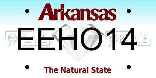 EEHO14 Arkansas License Plate