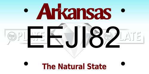 EEJI82 Arkansas License Plate