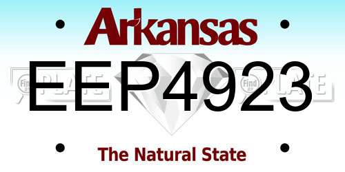 EEP4923 Arkansas License Plate