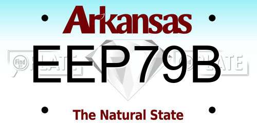 EEP79B Arkansas License Plate