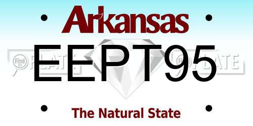 EEPT95 Arkansas License Plate