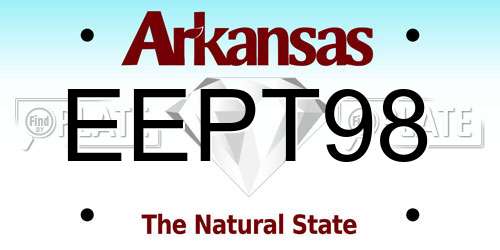 EEPT98 Arkansas License Plate