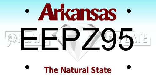 EEPZ95 Arkansas License Plate