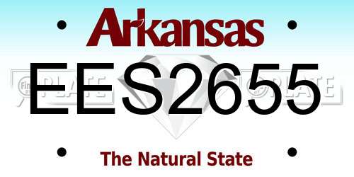 EES2655 Arkansas License Plate
