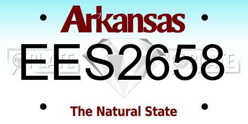 EES2658 Arkansas License Plate