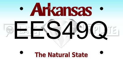 EES49Q Arkansas License Plate
