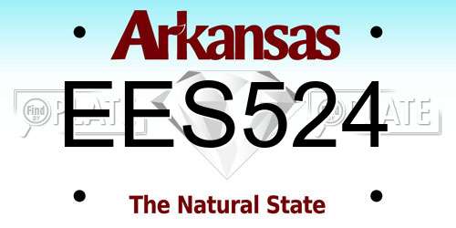 EES524 Arkansas License Plate