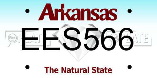 EES566 Arkansas License Plate