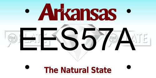 EES57A Arkansas License Plate