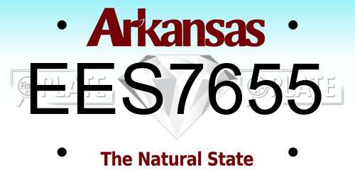 EES7655 Arkansas License Plate
