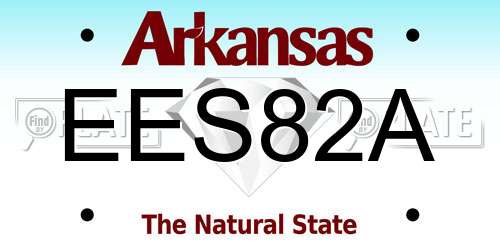 EES82A Arkansas License Plate