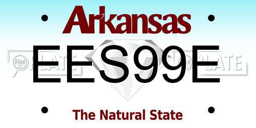 EES99E Arkansas License Plate