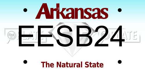 EESB24 Arkansas License Plate