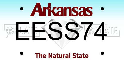 EESS74 Arkansas License Plate