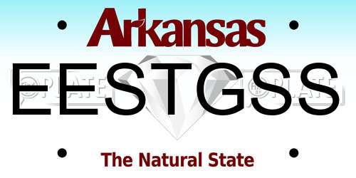 EESTGSS Arkansas License Plate