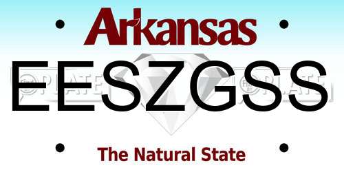 EESZGSS Arkansas License Plate