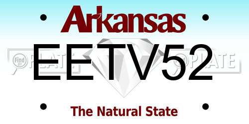 EETV52 Arkansas License Plate