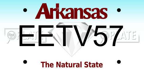 EETV57 Arkansas License Plate