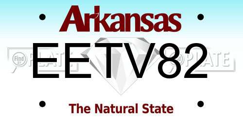 EETV82 Arkansas License Plate