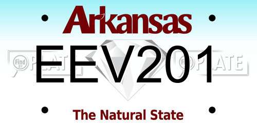 EEV201 Arkansas License Plate