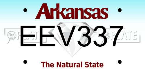 EEV337 Arkansas License Plate