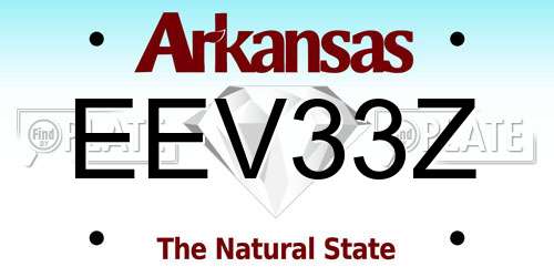 EEV33Z Arkansas License Plate