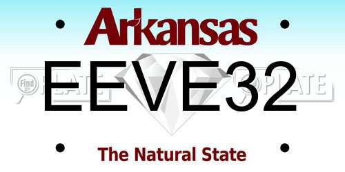 EEVE32 Arkansas License Plate