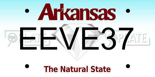 EEVE37 Arkansas License Plate