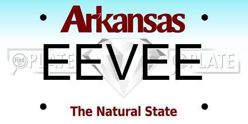 EEVEE Arkansas License Plate