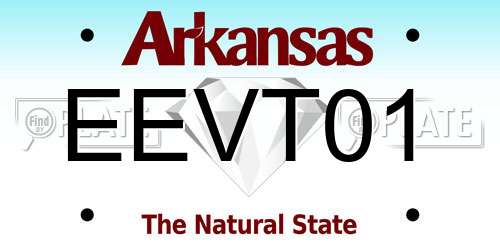 EEVT01 Arkansas License Plate